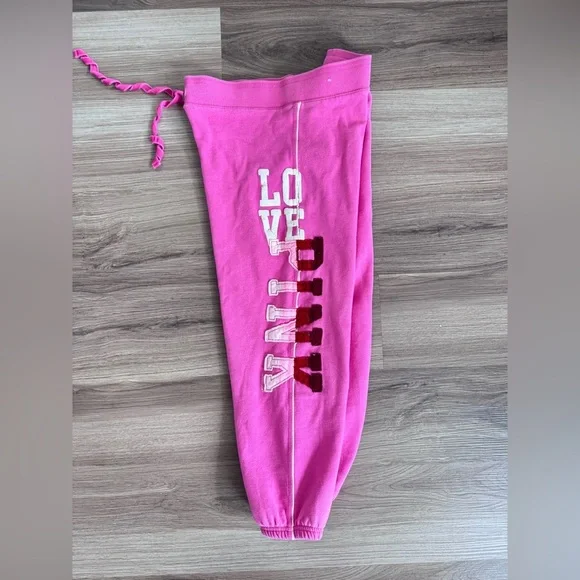 Vintage Y2K Victoria Secret PINK Sweatpants Pink Size M *Flaws